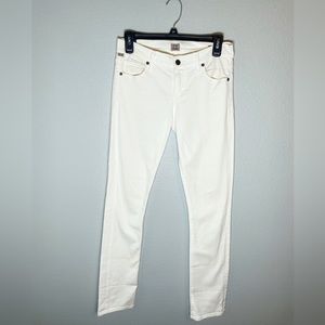 Citizens of Humanity "Ava" Low Rise Straight Leg Ivory White Jeans Size 25